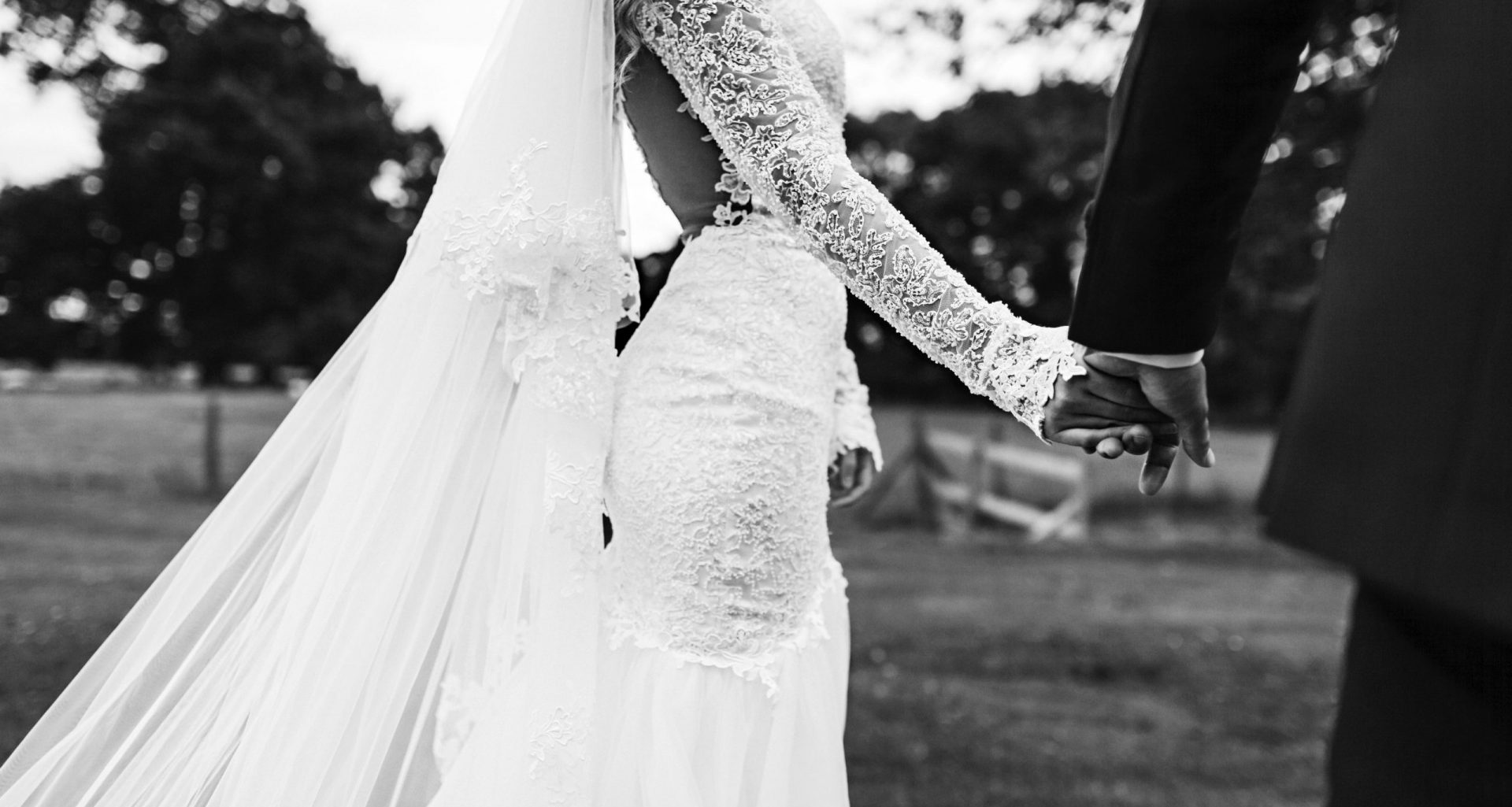 Wedding Couple Hand in Hand